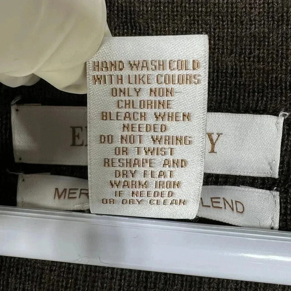 Ellen Tracy Women M Merino Wool Blend Cardigan Dress Toggle Buttons Pockets - Picture 14 of 16